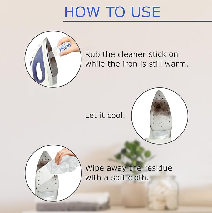 Steam Iron Bottom Cleaner Stick – Removes Build-Up Starch, Melted Fabric - Image 2
