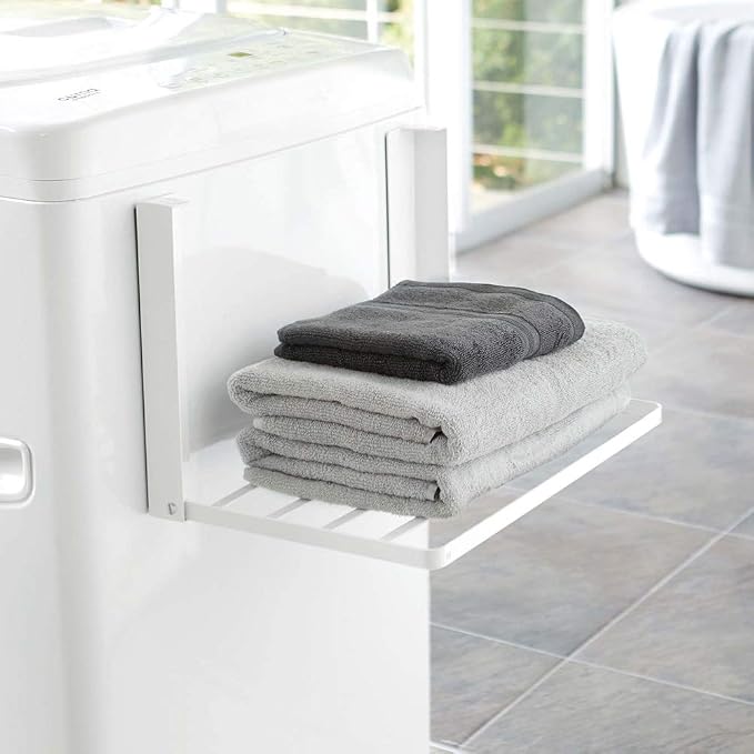 Yamazaki 5096 Washing Machine Side Magnet, Folding Shelf, Approx. 16.1 x 10.6 x - Image 2