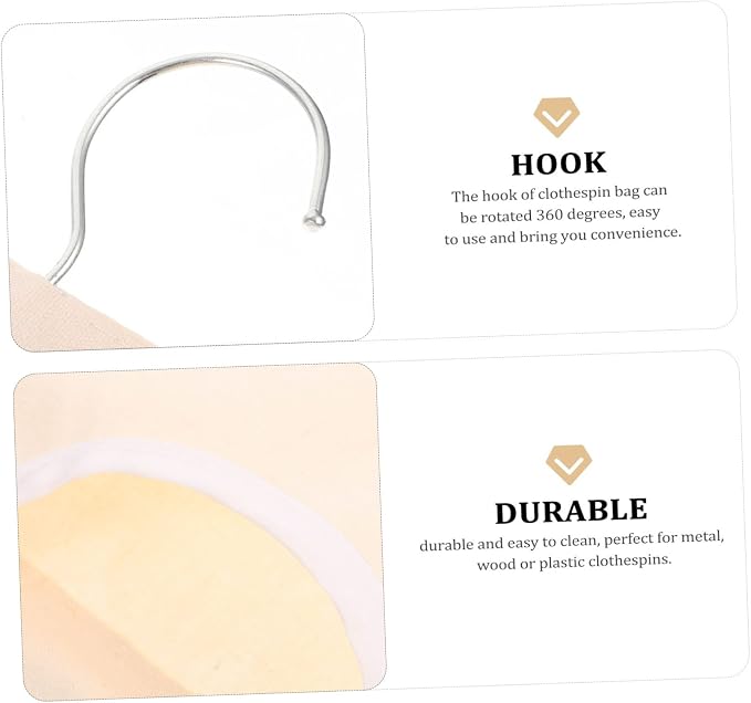 Laundry Helper Hook Versatile Peg Bag Hanging Storage Pouch - Image 2
