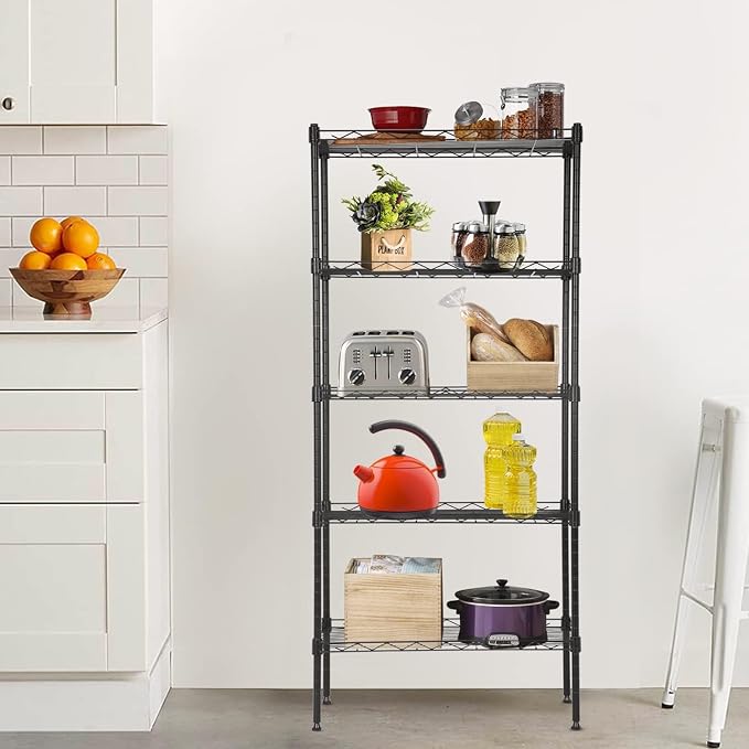 Meet perfect 5-Tier Wire Shelving Unit, NSF Certified Metal Storage Rack - Image 2