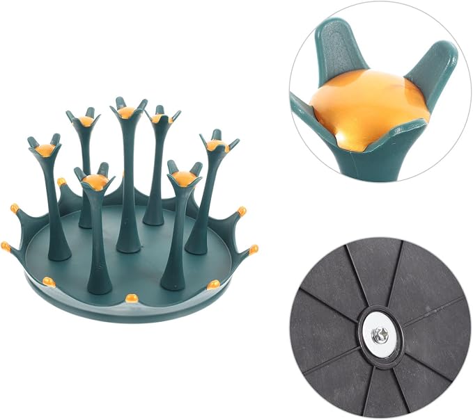Luxshiny Rotating Cup Drying Rack Waterproof Kitchen Accessory Stable Base - Image 5