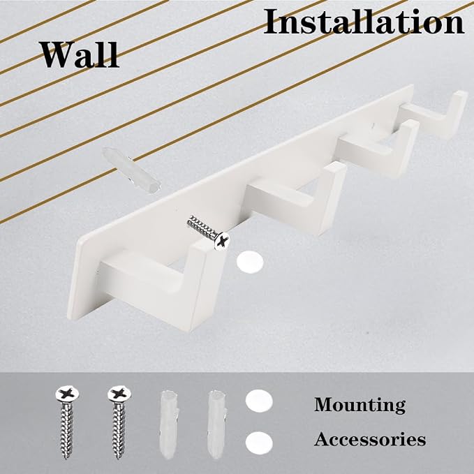 Coat Rack, Heavy Duty Stainless Steel 3 Tri Coat Hook Hanger, Wall Mounted Wall - Image 4