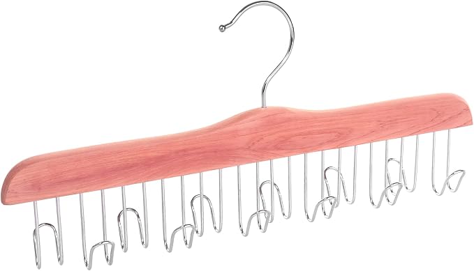 TOPIA HANGER American Red Cedar Wood Belt Hanger, Belt Organizer Rack - Image 7