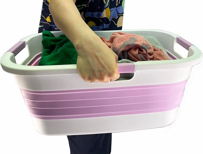 SAMMART 30L Collapsible Plastic Laundry Basket - Image 8