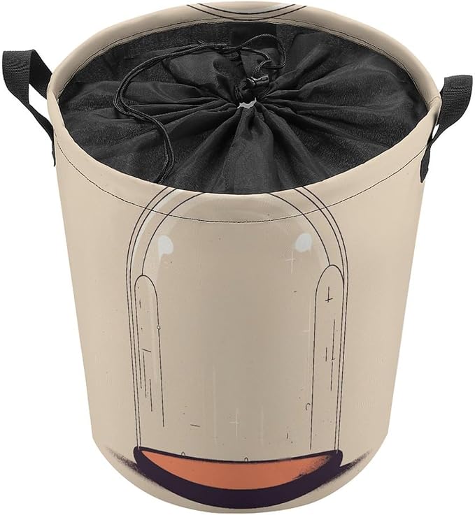 Cartoon Glass Cover Laundry Basket - Image 8