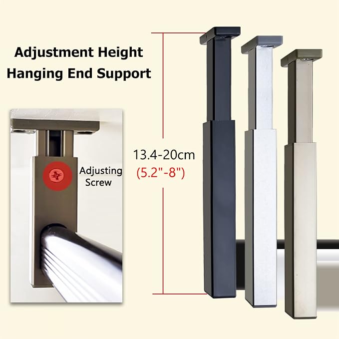 Cloakroom/Balcony Garment Rail Bar, Premium Oval Wardrobe Pole - Image 3