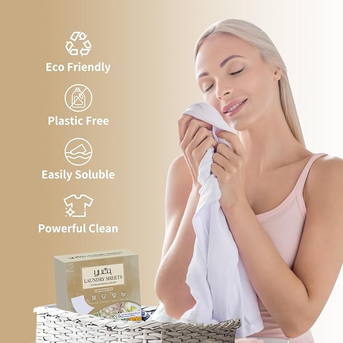 YUCO Laundry Detergent Sheets 160 Loads, Plastic Free Sheet No Plastic Jug - Image 3