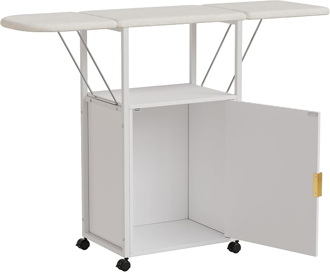 PAKASEPT Ironing Board with Storage Cabinet, Folding Ironing Board with - Image 9