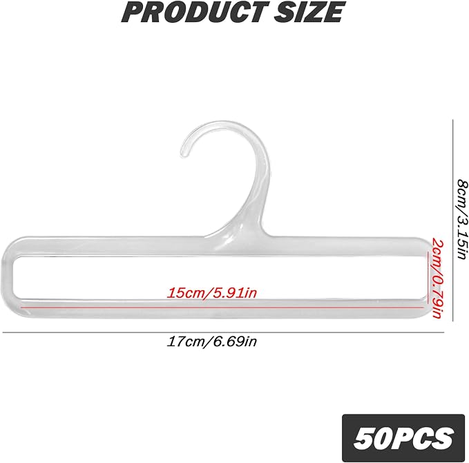 Towel Hanger, Scarf Hanger 50Pcs 6.7x3.2in Flexible Leggings Rectangular Pants - Image 2