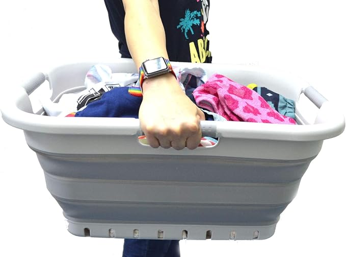SAMMART 41L Collapsible Plastic Laundry Basket - Image 5