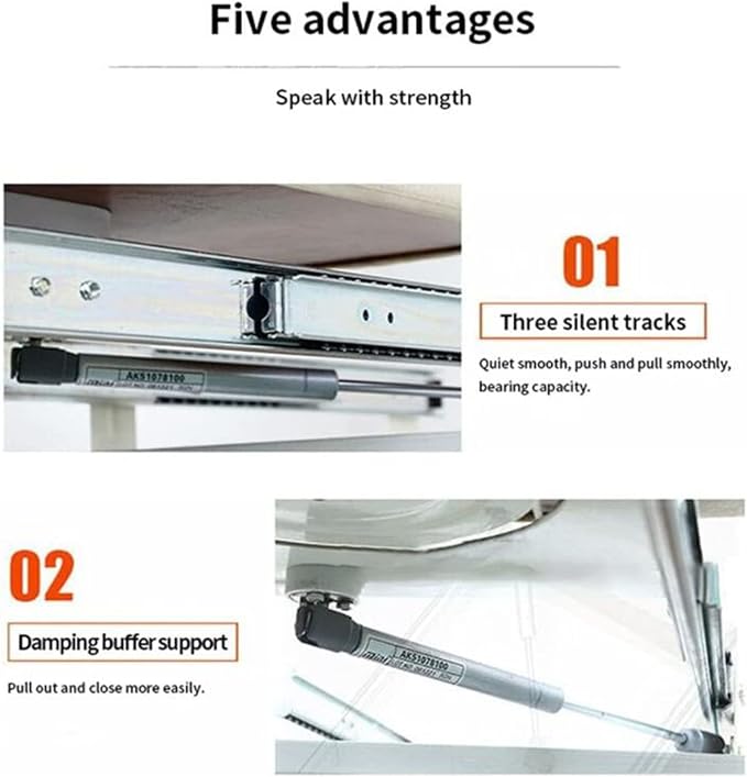 Ironing Board Wooden Folding Ironing Board Rotatable 180° Drawer Ironing - Image 4