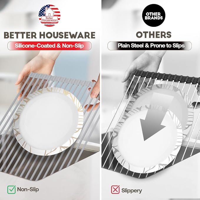 Better Houseware 1434 Over- Over-Sink Roll-Up Drying Rack - Image 4