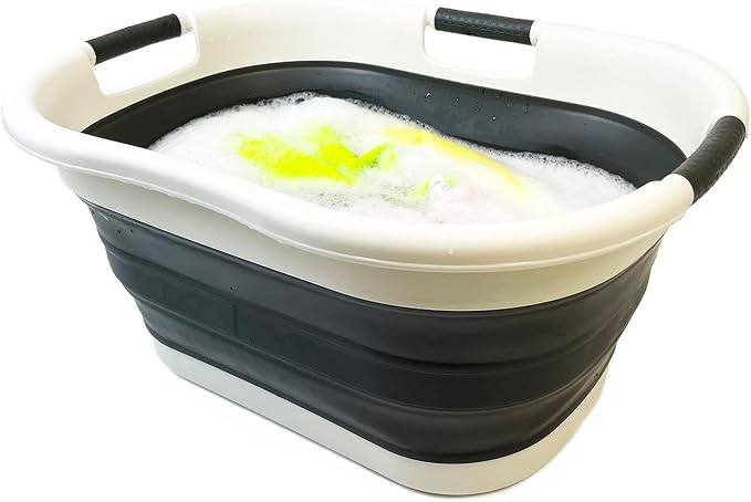 SAMMART 40L Collapsible Plastic Laundry Basket - Image 2
