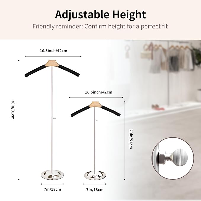 Shirt Display Stand Adjustable Height 20-36" Mannequin Torso Foam-Padded - Image 4