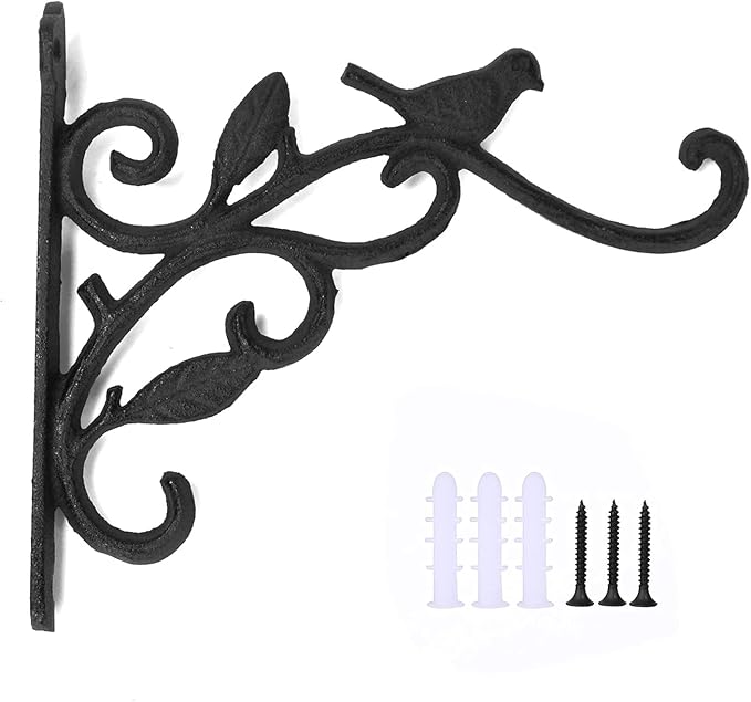 DEWEL Iron Hanging Plant Hook Rust Resistant Wall Decorative Bracket，Hanging - Image 2