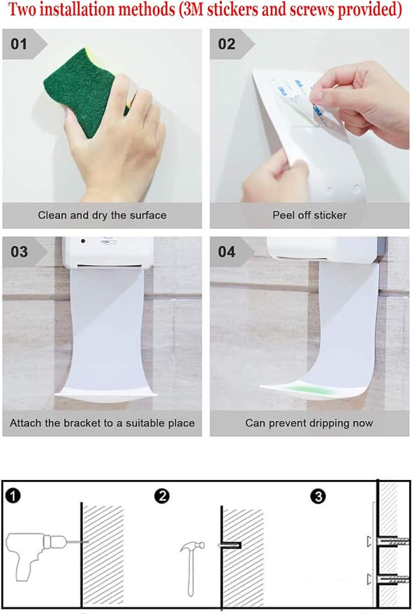 Drip Tray for Automatic Soap Dispenser, Wall Mount Soap Dispenser Bracket - Image 5