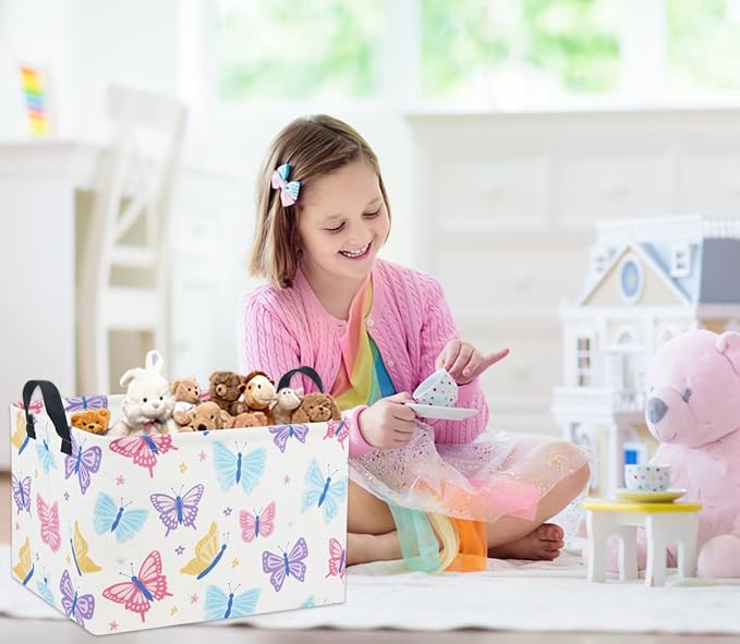 Rectangular Kids Storage Bin Gift Basket Baby Organizer Shelf Book Basket Room - Image 4