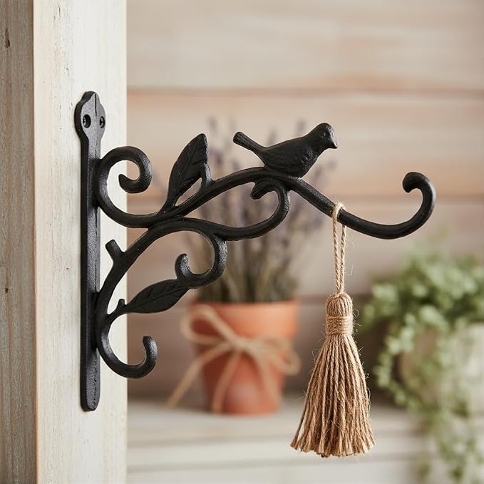 Comfy Hour 9" Bird Decorative Plant Wall Hanger, Heavy Duty Cast Iron Wall - Image 2