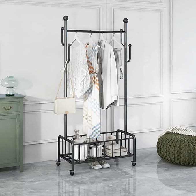 Corner Coat Rack Floor-Standing Bedroom Hanger - Image 6