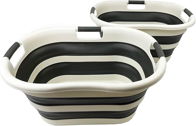 SAMMART 40L Collapsible Plastic Laundry Basket by SAMMART