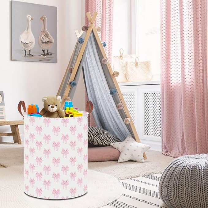 19.7" Laundry Basket, Dirty Clothes Hamper, Waterproof Storage Bin, Room Decor - Image 2