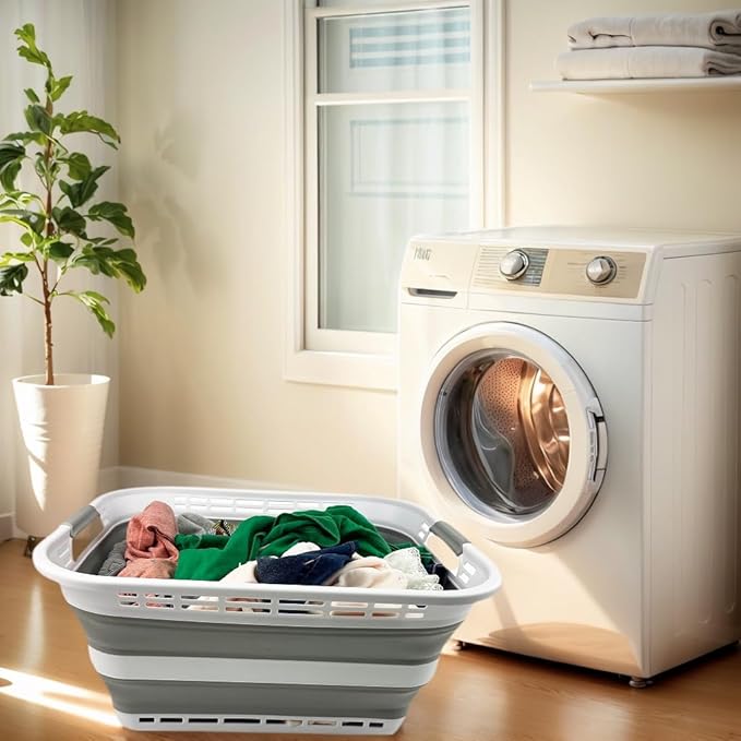 SAMMART 42L Collapsible Plastic Laundry Hamper/Basket - Image 7