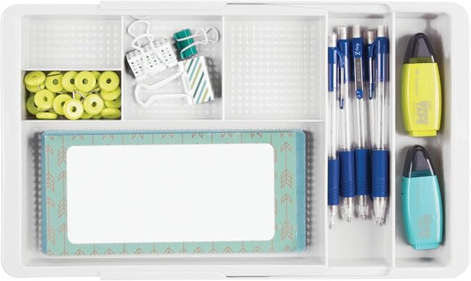 mDesign Expandable Plastic Drawer Organizer and Storage Container - Image 4