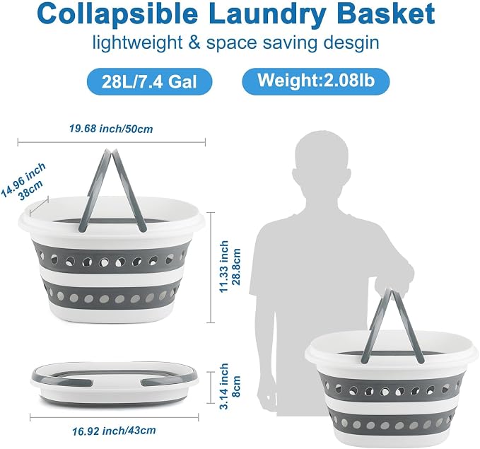 28L Collapsible Laundry Basket - Image 2