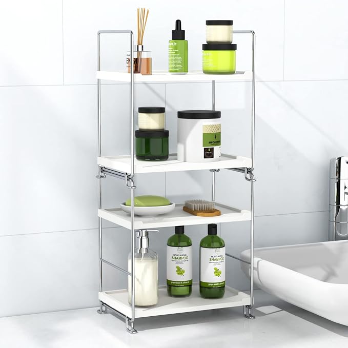 2-Tier Bathroom Countertop, Cosmetics Skincare Organizer Holder - Image 4