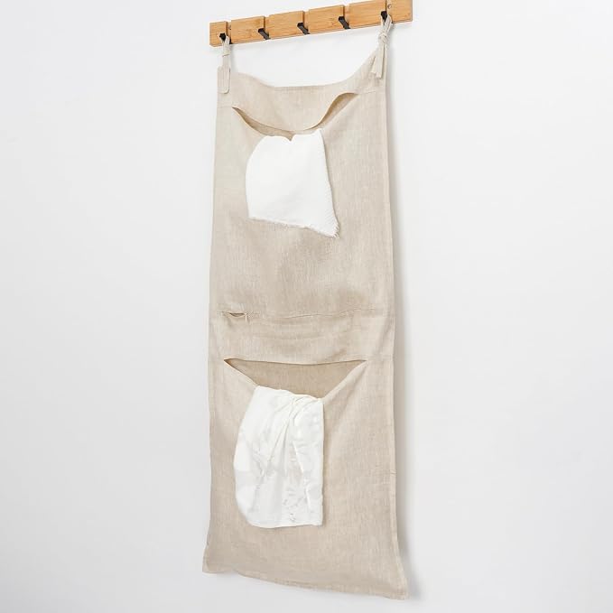 100% Linen Hanging Laundry Bag - Image 6