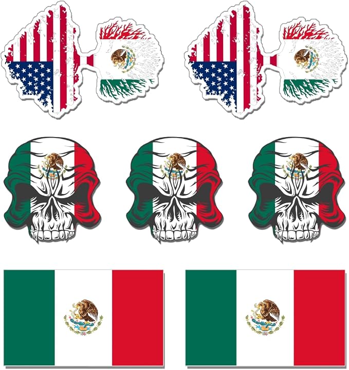 Patriotic Skull and Stickers Pack by rabowa