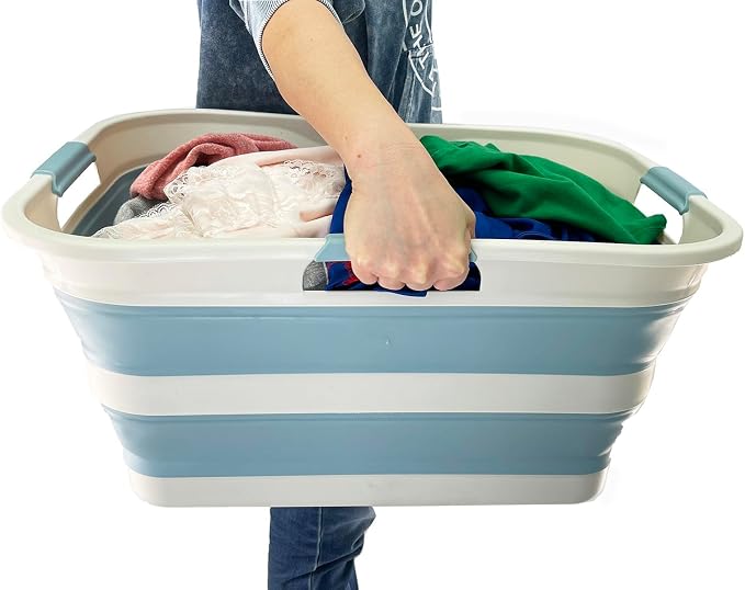 SAMMART 42L Collapsible Plastic Laundry Basket - Image 6