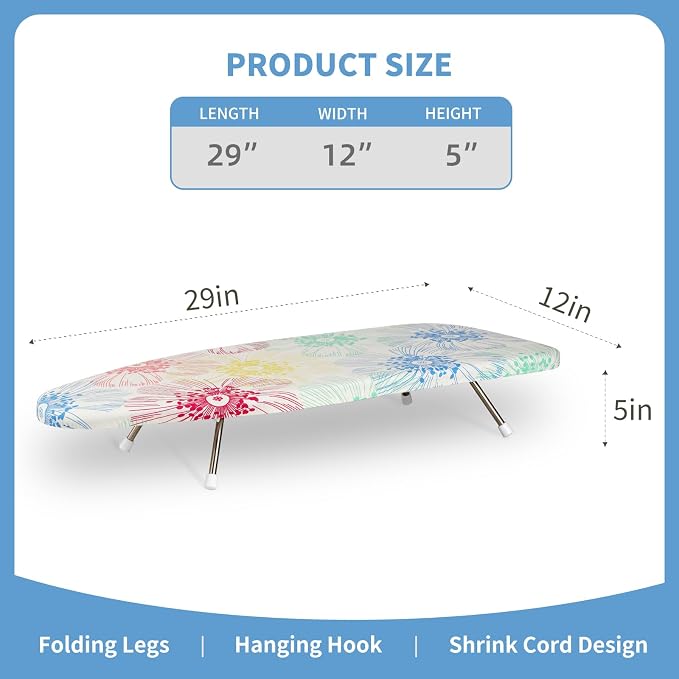 Tabletop Ironing Board 12"x29" – Portable Folding Ironing Board - Image 3