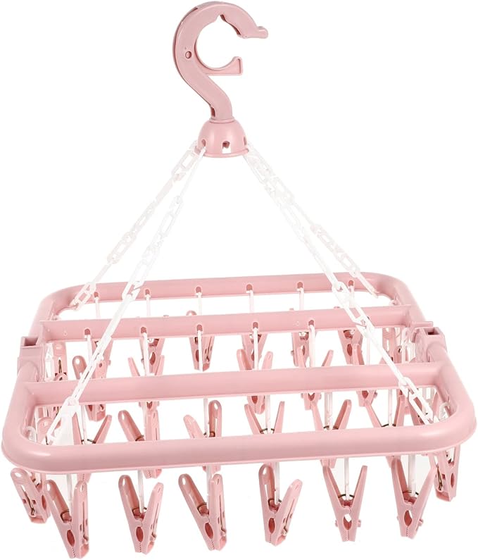 Uv Pile Strong Steel Spring Drying Rack Rotating Hook Space-Saving by SOESFOUFU