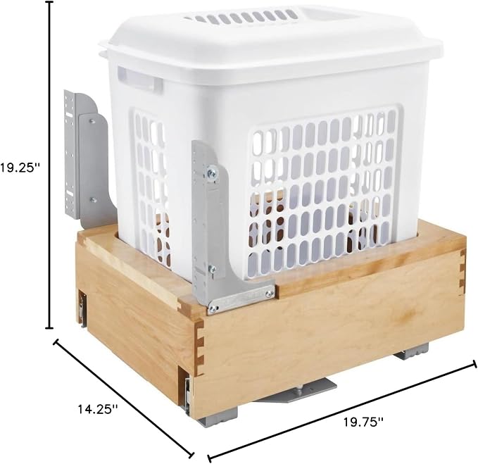 REV-A-Shelf Wood Vanity Bottom Mount Hamper w/Soft-Close/Open - Image 3
