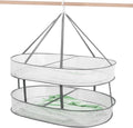 2 Tier Clothes Drying Rack Foldable, 31.5" Mesh Clothes Hanging Dryer, Space by WEISGJA