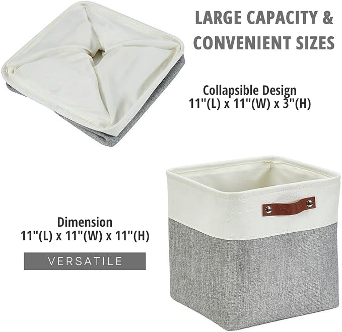 DECOMOMO Storage Cubes, 11x11 Cube Storage Bins, Baskets - Image 5