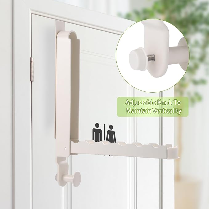 Over The Door Drying Rack, 2 Pack Foldable Over The Door Hooks Hanger - Image 5