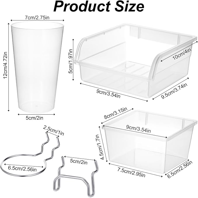 20 Pcs Pegboard Bins and Cups - Image 2