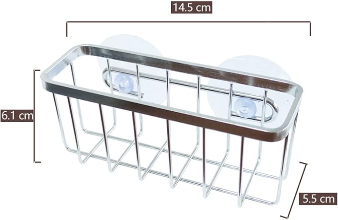 Stainless Steel Rack Drain Basket Sink Dish Drainers Wall Grid Panel Display - Image 6
