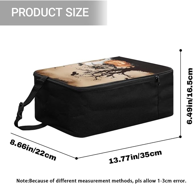 Glowing Pumpkin Ghost Irons Carrying Case Zippered Travel Carrying Bag - Image 7