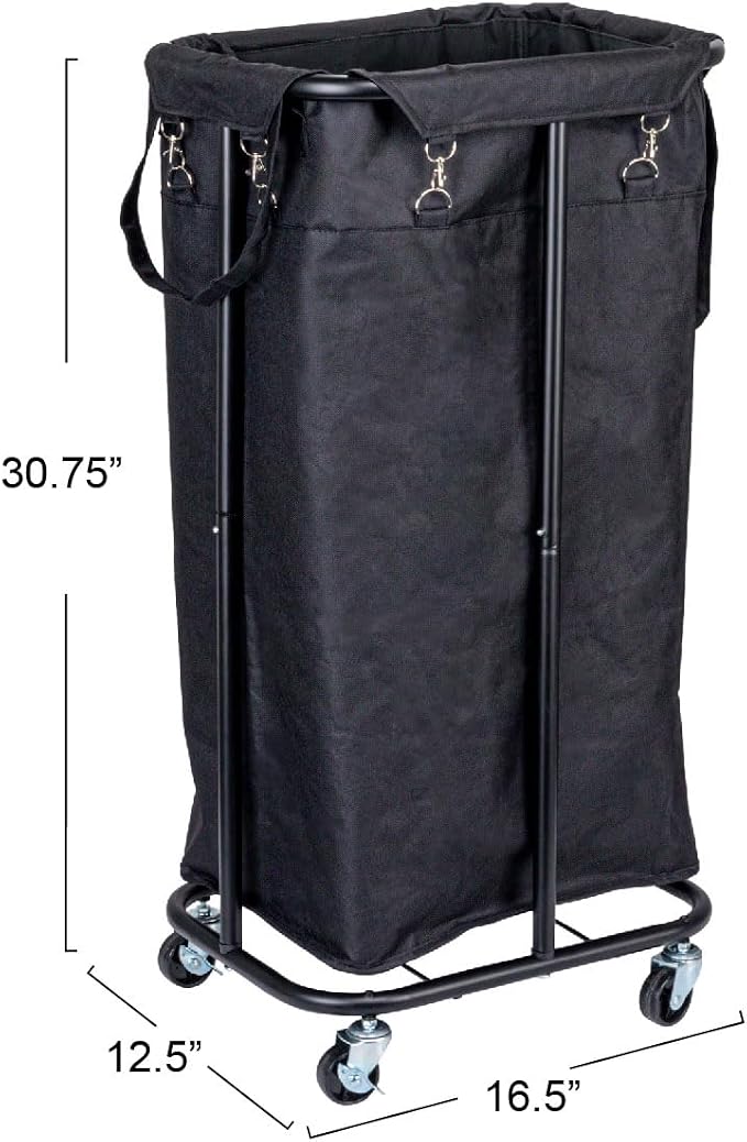 Household Essentials Rolling Laundry Hamper - Image 2