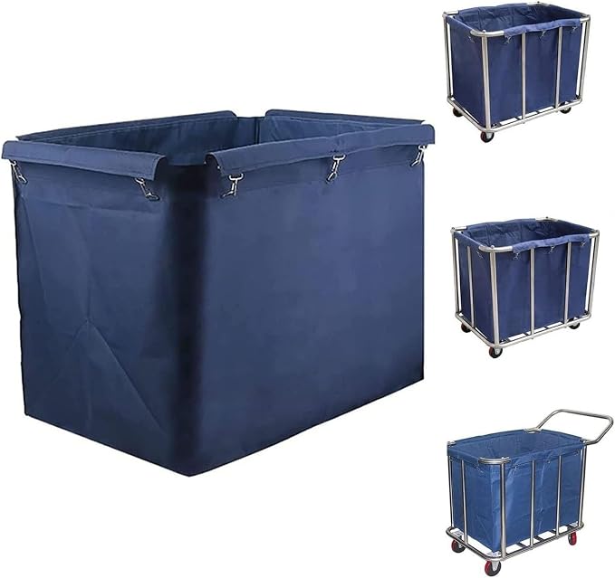 Removable Laundry Cart Replacement Bag, Waterproof Oxford Fabric Rectangular by Unknown