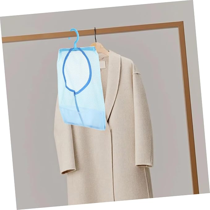 Clothesline Bag for Bathroom Mesh Laundry Bag Hanger Rack Over Door Storage Mesh - Image 2