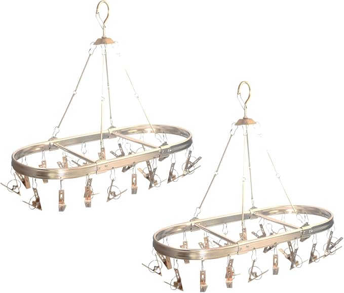 Sock Drying Rack with 26 Non-Slip Clips by PREMIUMHOMELIFE