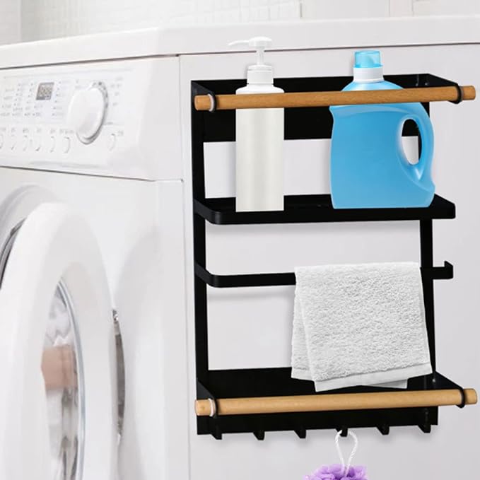 Magnet Fridge Shelf Paper Towel Roll Holder Household Decorative Storage Rack - Image 2