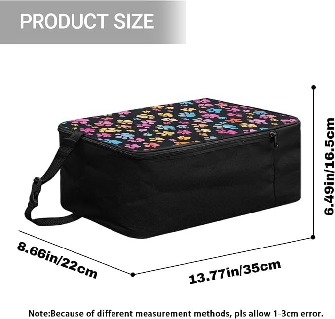 Colorful Paw Travel Steamer Storage Bag Zippered Carrying Case - Image 7