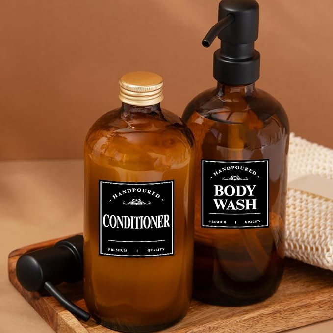 Minimalist Bathroom Stickers for Refill Bottles - Image 7
