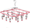 Aluminum Drying Rack with 18 Clips, Windproof Hook, Drip Drying Hanger by Unknown