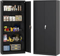 71 Inch Tall Metal Storage Cabinet by Unknown